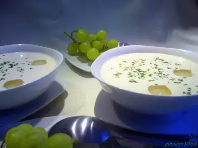 Холодный миндальный суп  "белый гаспачо - ajo blanco "