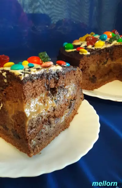Торт шоколадно-кофейный с черносливом