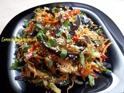 Салат из баклажанов по - корейски