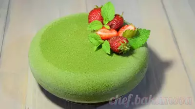 Муссовый торт с велюром "зелёный бархат". пошаговое исполнение. видео