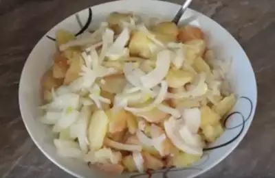 Сербский картофельный салат постный