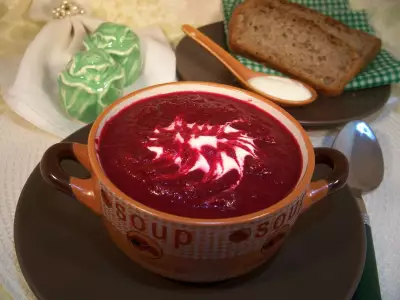 Суп-пюре из запеченной свеклы