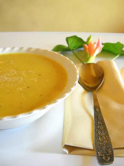 Суп- пюре «карри» по мотивам  сенегальского супа. (+ вариант для лакто- вегетарианцев)