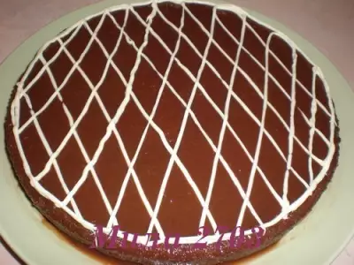 Овсяный пирог под шоколадной глазурью