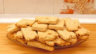 Быстрое и простое медово-ореховое печенье с овсяными хлопьями