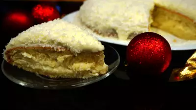 Торт "снежана" с кокосом