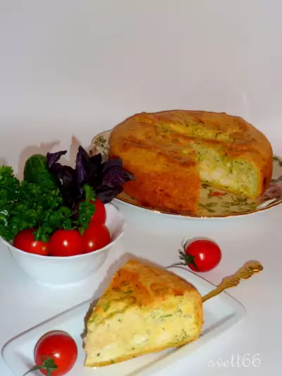Картофельный пирог с сыром и зеленью, как пирог или как самодостаточный ужин