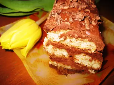 Кофейно шоколадно ромовое пироженое торт