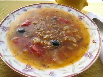 Вегетарианский  суп (средиземноморский)...