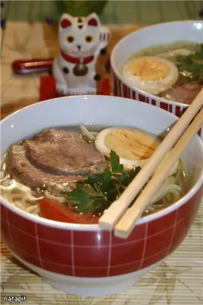 Рамен - японский мясной суп с пастой -2! ! !