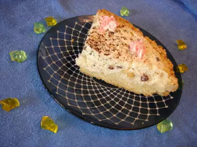 Творожный пирог  с орехами