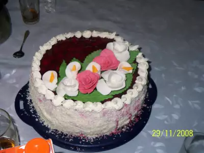 Торт "малиновая нежность"