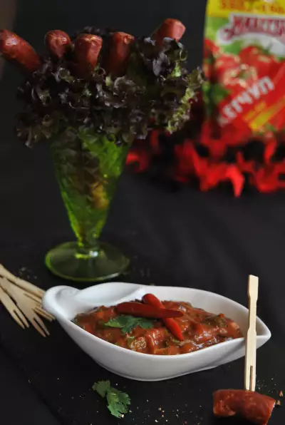 Оригинальный томатный соус по мотивам «буа будран» к охотничьим колбаскам