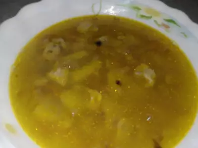 Суп из белой фасоли с лимоном