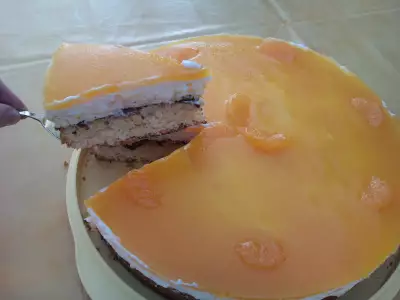 Мандариново йогуртный торт