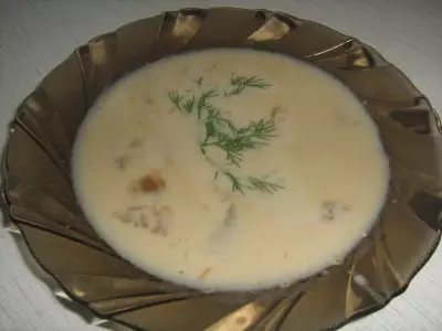 Сырный суп-пюре с грибами