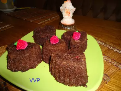 Шоколадные пирожные в свч