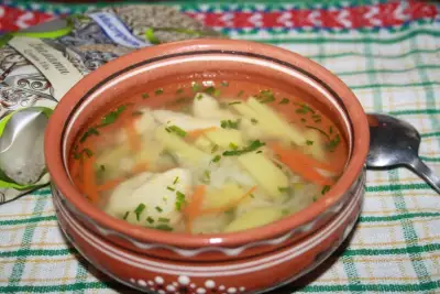 Куриный суп с рисом и киноа шиворот на выворот