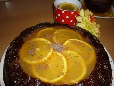 Шоколадный торт с апельсинкой (torta di cioccolato all'arancia)