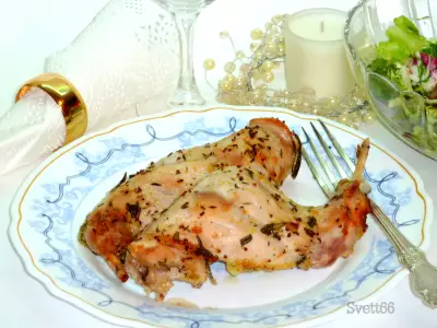 Кролик запеченный (диетический рецепт для романтического ужина)