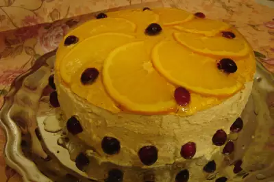 Нежный торт с лимонным кремом