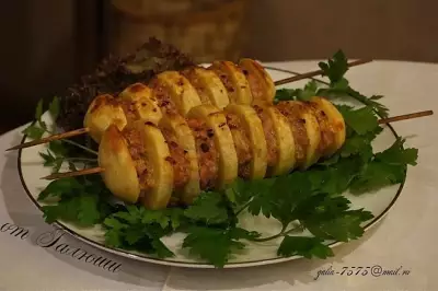 Картофельно-мясная "гармошка"