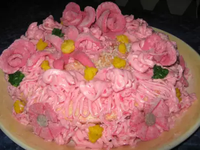Торт"весенние цветы"