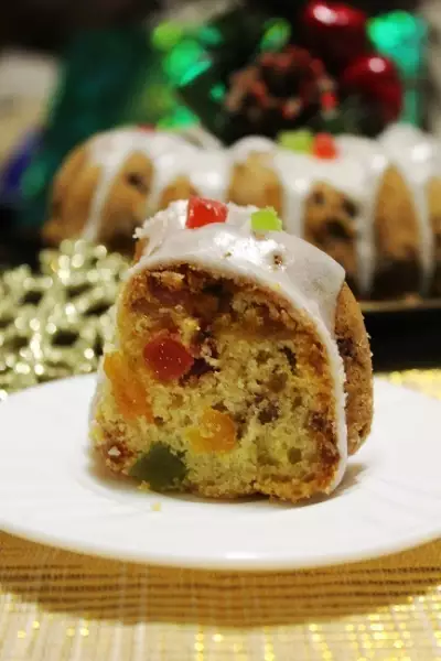 Рождественский кекс с сухофруктами (не требует длительного выстаивания)