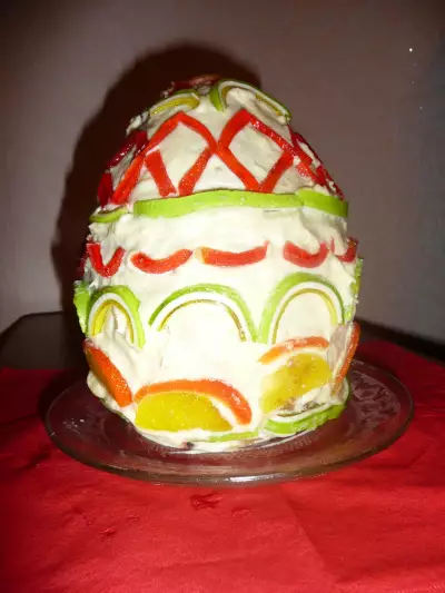 Торт писанка (пасхальное яйцо)