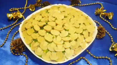 Новогодний салат золотое руно