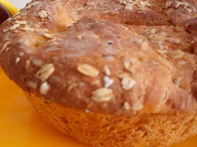 Томатный хлеб пряно-овсяный. хлебный фм