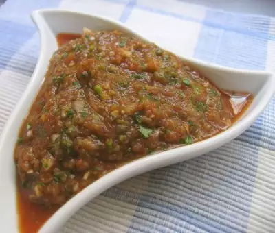 Армянское томатно-баклажановое пюре - armenische tomaten-auberginen-salsa