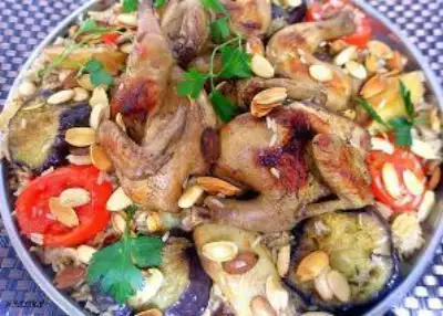 Маглюба плов из курицы и овощей по иордански