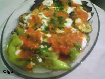 Кызартма(жаренные овощи под соусом)