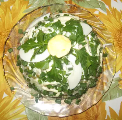 Салат "бело-зелёный"