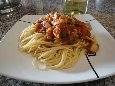 Спагетти с тунцом виктория