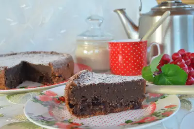Шоколадно-ореховый торт без муки в мультиварке