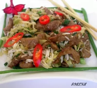 Рис с капустой и бараниной lamb amp cabbage rice