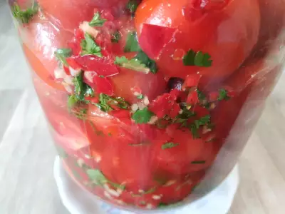 Малосольные помидоры к шашлычку