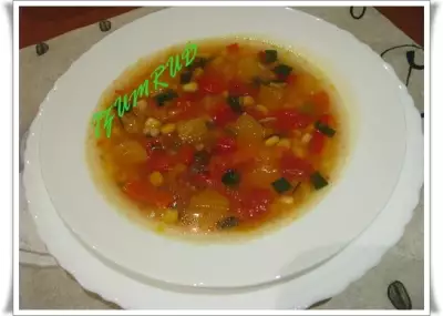 Суп из тыквы с кукурузой .