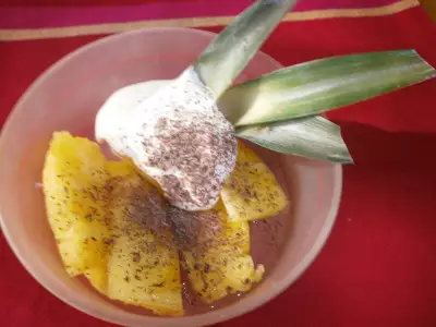 Необыкновенный десерт из ананаса