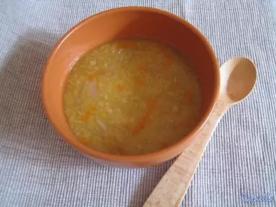 Постный суп-пюре из чечевицы