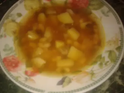 Фасолево-грибной суп