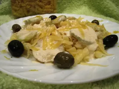 Паста fusili с освежающим соусом лимончик