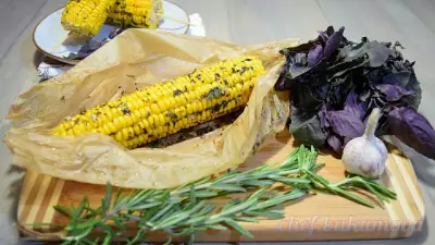 Запечённая кукуруза в ароматном масле. видео