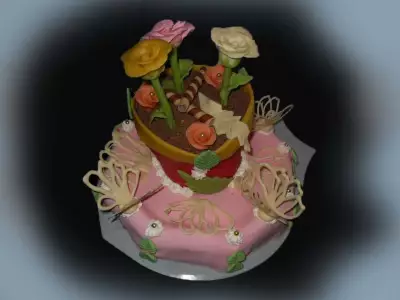 Торт "цветочный горшок"