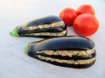 Фаршированные баклажаны eggplant with meat