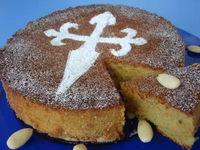 Галисийский пирог или tarta de santiago -  как и обещала, без муки, разрыхлителей и т.д. (дуэль) :)