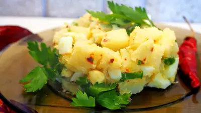 Турецкий картофельный салат пататес салатасы