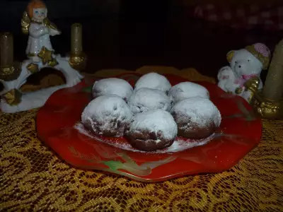 Новогоднее печенье с двойным шоколадом.